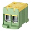 Listwa zaciskowa 2-torowa Al/Cu 35-150mm2 na szynę TH35 żółto-zielony FJ-E150/2/D HEDO
