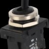 Toggle switch, black, 1 pole, latching/groping, On-Off-(On), 6 A/250 VAC, silver-plated, 1828.1201