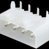 Power supply connector for 5 1/4 inch, print, angled