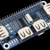 RPI-USBHAT Raspberry Pi - USB hub, 4-port, pHAT, FE1.1S