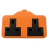 Dencon 9433ORNB Trailing Socket 13A 2-Gang Orange