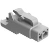 Protective cap, rectangular, gray, IP68 for plug, straight, ATM series, ATM04-2P-CAP