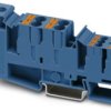 Potential collecting terminal, push-in connection, 1.5-50 mm², 11 pole, 105 A, 8 kV, blue, 3214081