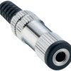 3.5 mm jack socket, 3 pole (stereo), solder connection, metal, 1520 02