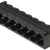 Pin header, 3 pole, pitch 5.08 mm, angled, black, 1780190000