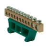 Listwa zaciskowa 9x10mm2 + 2x25mm2 zielona TH 35-11/25Z 48.526