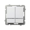 SONATA Wyłącznik podwójny świecznikowy z podświetleniem IP20 biały ŁP-2RS/m/00 OSPEL