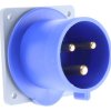 Złącze przemysłowe - zasilające 32A Gniazdo 230 V 2P + E Męski Amphenol Industrial Niebieski Montaż na panelu IP44