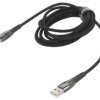 Kabel USB 2.0 Apple Lightning wtyk - USB A wtyk 2m czarny 2,4A CADH000301