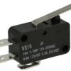 Mikroprzełącznik; VS15N02-1C; dźwignia; 27,5mm; 1NO+1NC wspólny pin; szybkie; konektory 6,3mm; 15A; 250V; Highly; RoHS