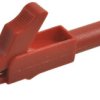 Krokodylek pomiarowy na gniazdo banan 4mm | czerwony