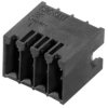 Pin header, 8 pole, pitch 3.5 mm, angled, black, 1289280000