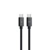 Kabel USB-C - USB-C 1.0M 100W czarny nylon - Maxlife MXUC-12