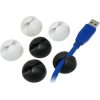 Cable clip assortment, steel, black/white, self-adhesive, KAB0009, package with 6 pieces