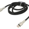Kabel USB C wtyk z obu stron 1m czarny 100W CATJK-C01