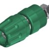 PKI 10A GN Gniazdo laboratoryjne (aparatowe) izolowane 4mm, przyłącze M4, 35A, zielone, Hirschmann, 930103104, PKI10A