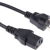 Przewód zasilania złącze A: IEC C13, złącze B: Wtyk amerykański typu B 2.5m 10 A 125 V Czarny