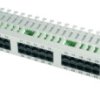 Patch panel, 50 x RJ45, (W x H x D) 480 x 44.2 x 128.3 mm, light gray, 100007041