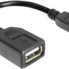 Delock Kabel USB USB 2.0 Złącze męskie USB Micro-B, Złącze żeńskie USB-A 0.15 m czarny z funkcją OTG 83293