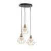 Lampa Wisząca Loftowa 3X E27 Como Gold