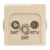 Simon Basic Gniazdo antenowe SAT/SAT/RTV końcowe beżowe BMZAR+SAT3.1-P2.01/12