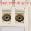 Gniazdo multimedialne podtynkowe 2xJACK typu keystone