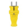 Wtyczka gumowa prosta 16A 230V żółta Schuko 3101-301-0700