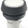Pushbutton, unlit, waistband round, white, mounting Ø 16.2 mm, 1.30.070.271/0200