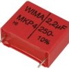 Kondensator; poliestrowy; MKT; 2,2uF; 250V DC/160V AC; MKS4; MKS4F042205I00KSSD; 10%; 10x20x26mm; 22,5mm; luzem; -55...+100°C; W