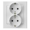 SONATA Gniazdo podwójne z uziemieniem IP20 z ramką biały GP-2RS/00 OSPEL