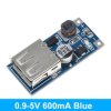 MINIATUROWA PRZETWORNICA NAPIĘCIA STEP-UP 0,9-5V--> 5V 0,6A BLUE USB-A (MOD-50244)