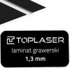 Laminat grawerski 1,3mm czarno/biały 811 formatka 300x150 mm 30x15 cm do obróbki laserowej