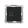 Simon 55 Gniazdo telefoniczne pojedyncze RJ12 (moduł) Czarny mat TF1.01/149
