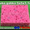 Gruba gąbka 5 x 5 x 1,1 cm do czyszczenia grotów (różowa)