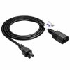 Kabel Zasilający Koniczynka - C14 , Adapter 1,5m Akyga AK-NB-09A 3x0.5mm IEC C5 / IEC C14