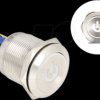 20986 Stainless steel pushbutton, illuminated, LED power symbol/ring,