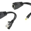 Adapter Poe Do Sieci Lan 2-Częściowy (Gniazdo Dc + Wtyk / Gniazdo Rj45 8P8c)...