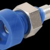 R921923000 Banana socket, 2 mm, solder cup, blue