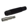 Gniazdo bananowe 4mm 16A 60V na kabel czarne / KUN30 931804100 Hirschmann / 05813