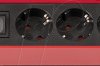1153240070 Socket strip, 4-way, 1,5 m, red/black, with switch