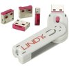 LINDY 40450 USB port lock USB-Lock + Key 4-piece set Rose incl. 1 key