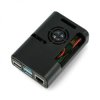 Obudowa justPi do Raspberry Pi 4B z wentylatorem - czarna