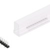 Pin header, 10 pole, pitch 2.54 mm, angled, black, SLLP5SMD05110ZSM