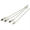 Przyłącze Jack 3.5mm wtyk 4pin - 3xRCA wtyk 2.0m Audio-Video biały - VALUELINE