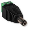 Gniazdo złącze DC 2.1x5.5 mm wtyk męski śrubowy do taśm LED zasilanie CCTV