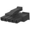 Socket housing, 5 pole, pitch 3 mm, straight, black, 1445022-5