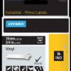 1805436 DYMO IND tape, vinyl, 19 mm, white/black