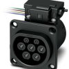 Gniazdo łaujące Phoenix Contact EV-T2M3SO12-4P-B 1164300, Typ 2, 32 A