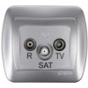 Simon Akord Gniazdo antenowe RD/TV/SAT koŮcowe aluminium metalizowane AAS/26