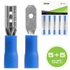 Konektor izolowany płaski 2.8mm (męskie 5szt + żeńskie 5szt) niebieski VDD-2.8B Vayox